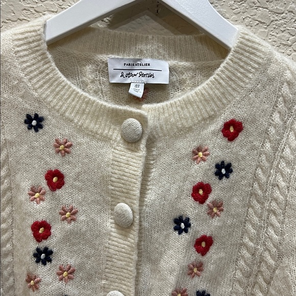 & Other Stories cardigan with embroidered flowers - Picture 2 of 5